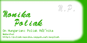 monika poliak business card